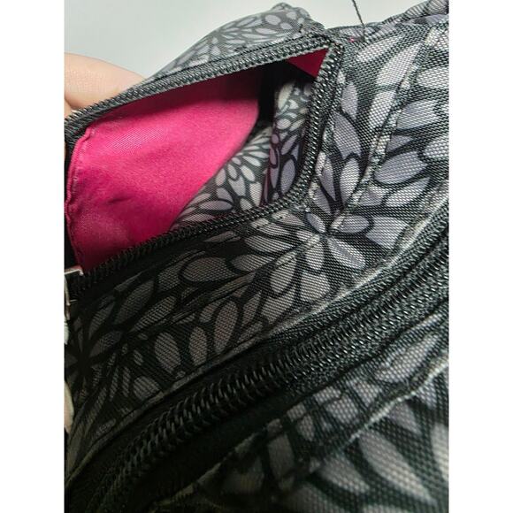 Baggallini Modern Classic Everywhere Midnight Blossom Crossbody Bag Purse Pink - Picture 5 of 11